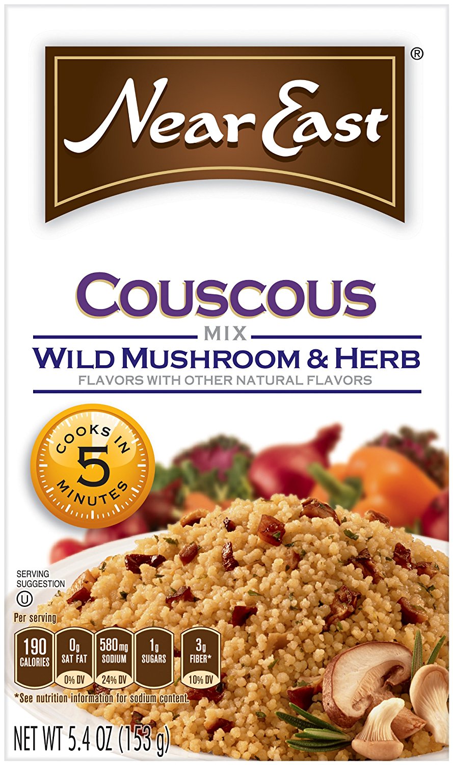 Near East Couscous Mix Wild Mushroom and Herb Case of 12 5.4 oz