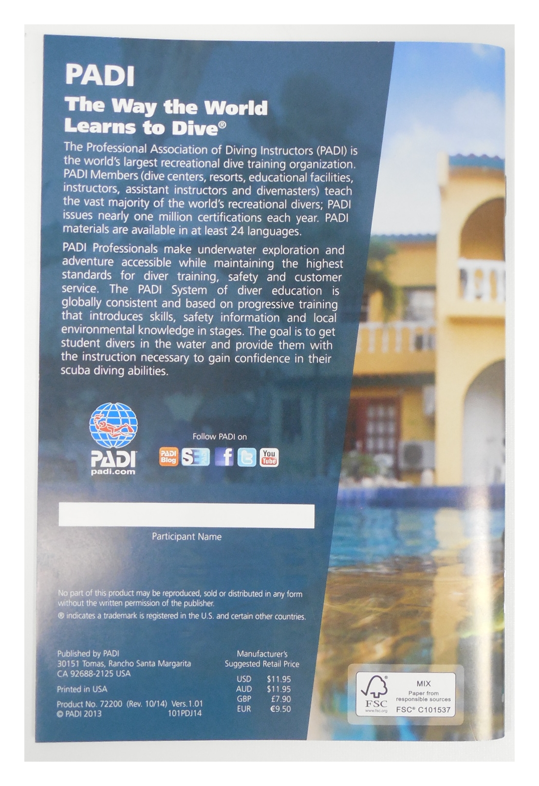 Padi Discover Scuba Diving Guide Book eBay