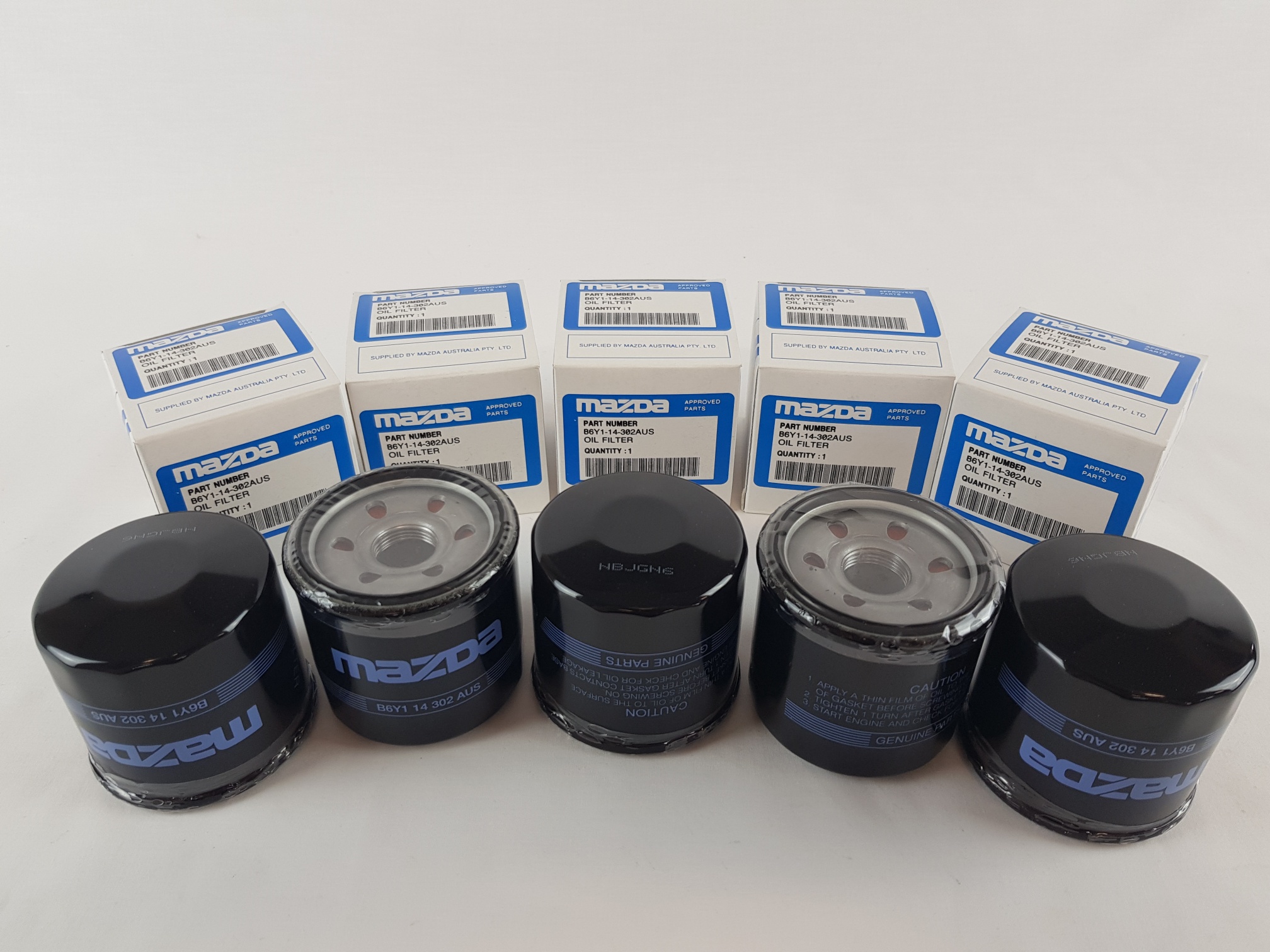 5 X New Genuine Mazda Oil Filter Mazda 2 121 323 626 MX5 RX7 RX8 B6Y114302AUS eBay