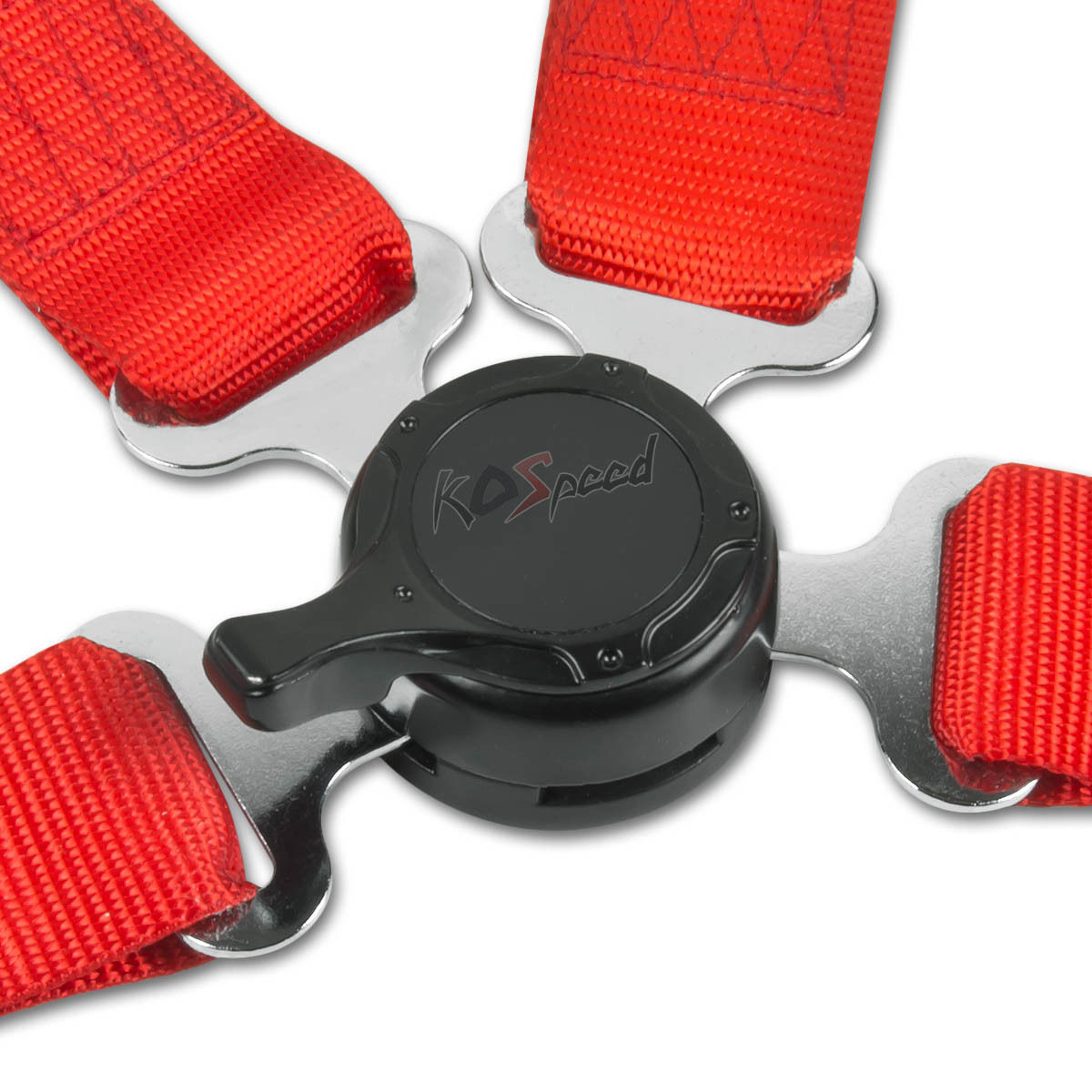 4POINT CAMLOCK 2"RED STRAP SAFETY ADJUSTABLE BUCKLE SEAT BELT/BELTS