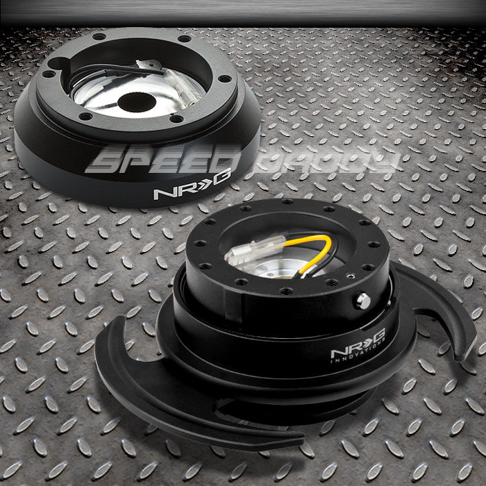 NRG STEERING WHEEL SHORT HUB+GEN 3.0 BLACK QUICK RELEASE 9105 MIATA/RX