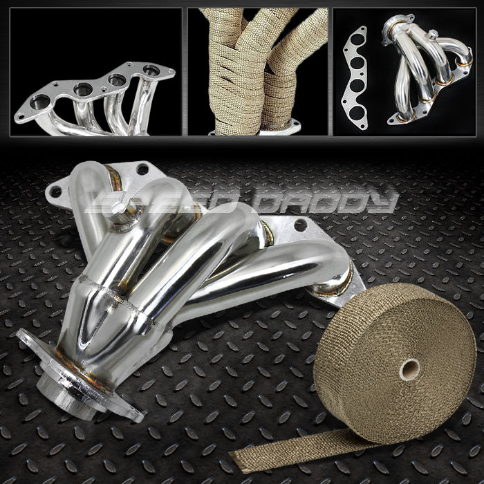 STAINLESS RACING MANIFOLD HEADER//EXHAUST 01-05 HONDA CIVIC EX 1.7L D17A2 4 CYL