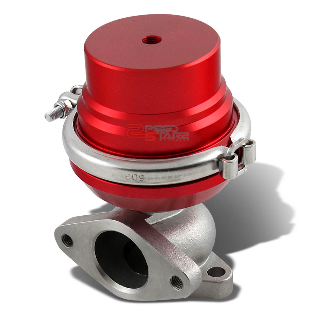 38MM TURBOCHARGER MANIFOLD EXHAUST RED VBAND EXTERNAL WASTEGATE+8 PSI