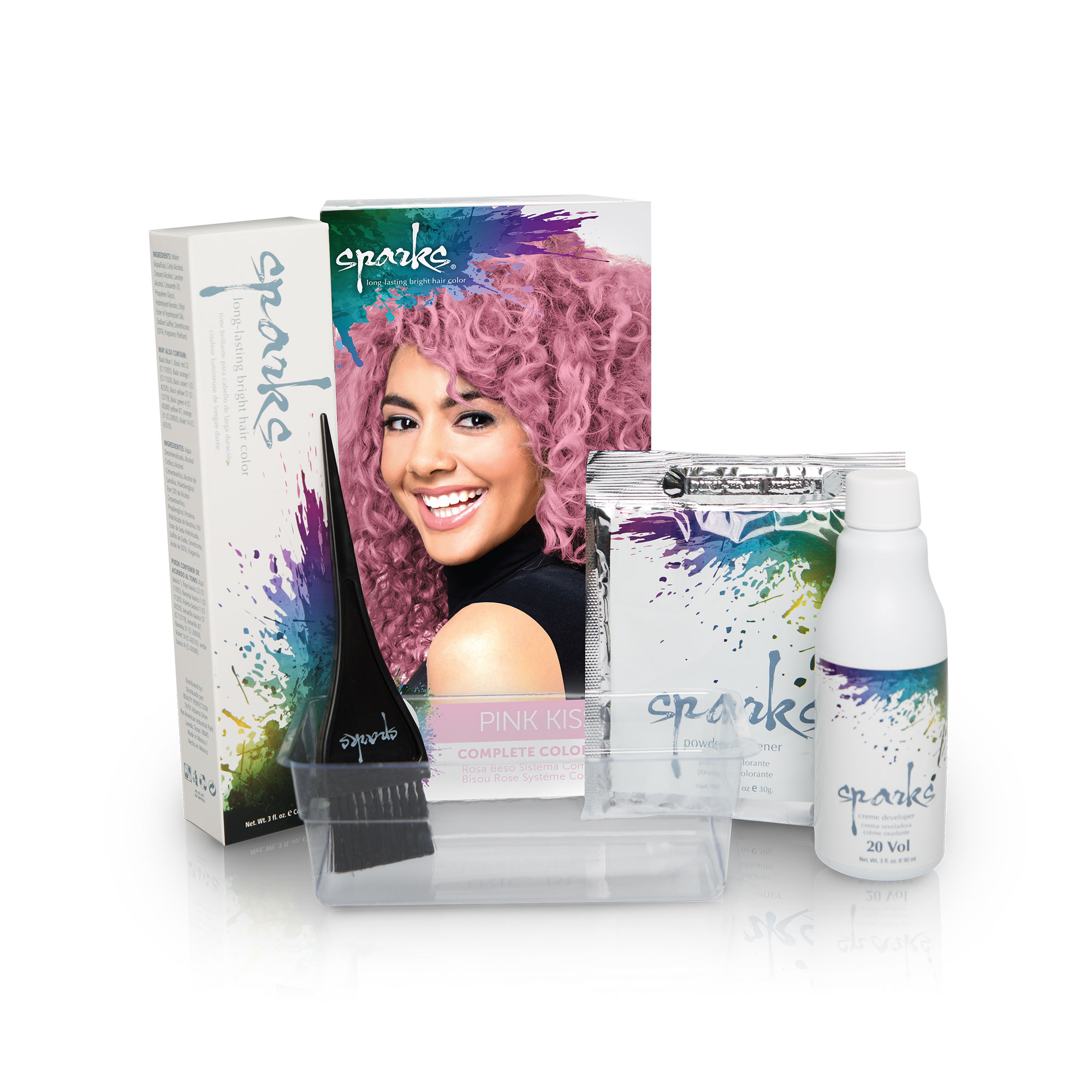 [SPARKS] COMPLETE COLOR & LIGHTENER SYSTEM HAIR DYE KIT VIBRANT