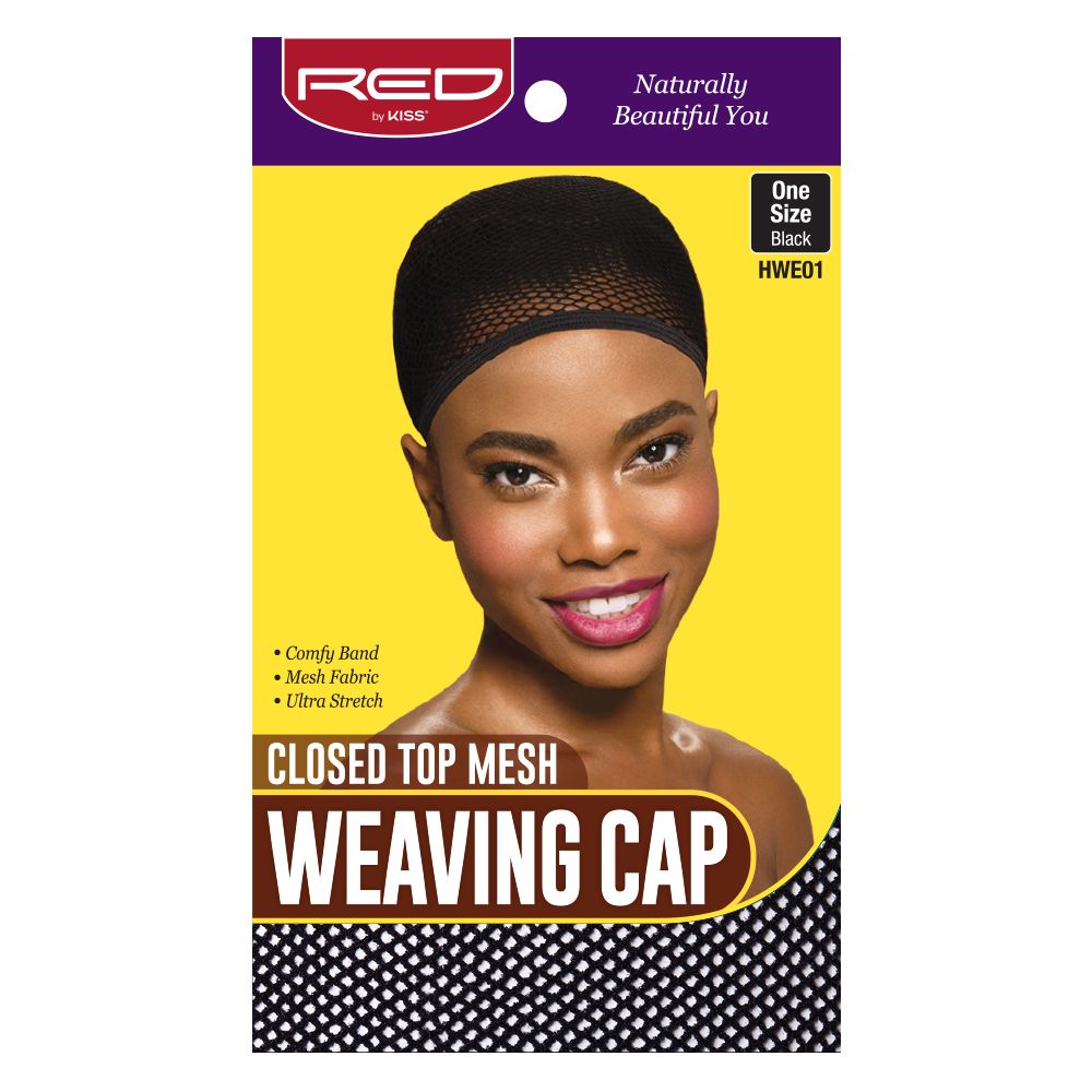 RED BY KISS CLOSED TOP MESH WEAVING CAP ONE SIZE ULTRA STRETCH