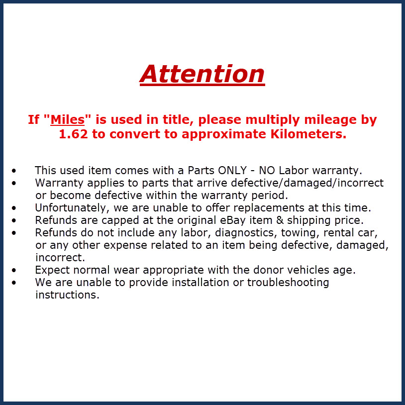 2012 Ford Focus Front Windshield Wiper Motor OEM 79K Miles - LKQ439574051