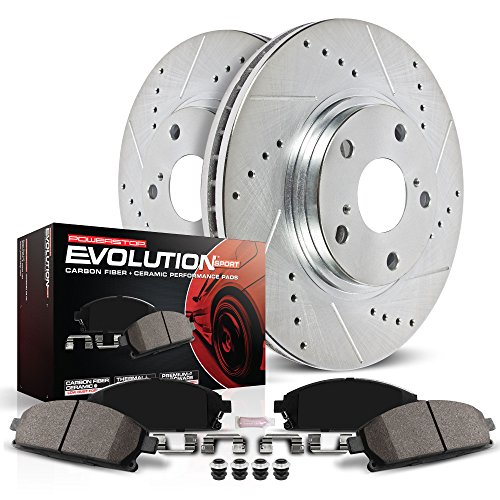 Rotors Only Front and Rear Premium Performance Brake Rotors Drilled /& Slotted