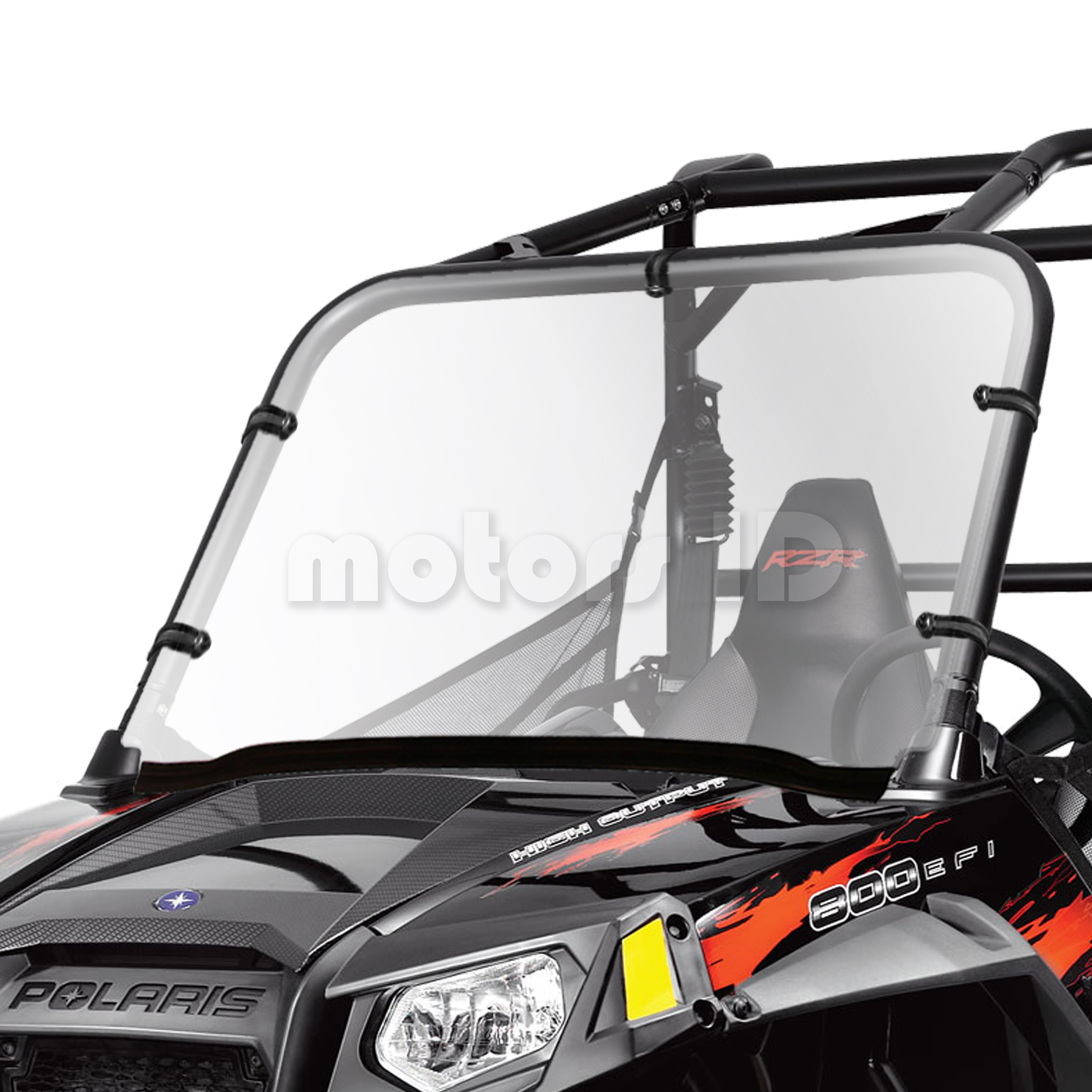 0814 UTV Full Front Clear Windshield For Polaris RZR 570 800 900 S 1/4