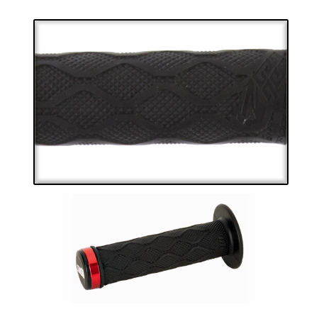 REDLINE FLIGHT LOCKING GRIP RED CLEAR 120mm LOCK ON FLANGE GRIP