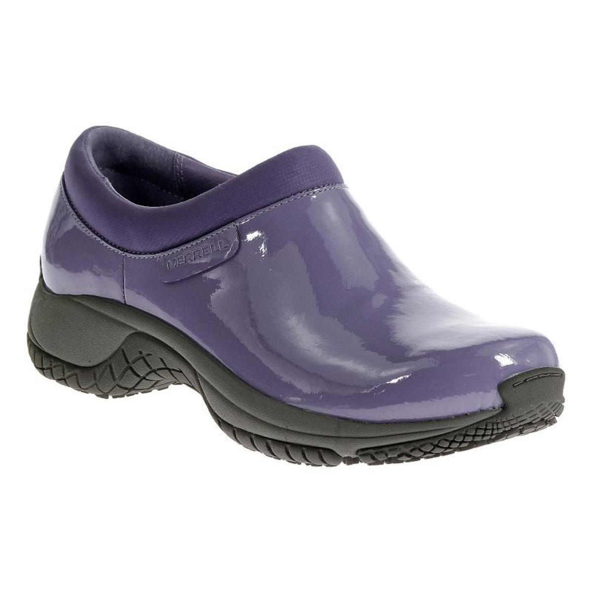Merrell Women's Encore Moc Pro Shine Slip-Resistant Periwinkle Work ... Merrell Encore Moc Pro Shine Womens Periwinkle Slip-On