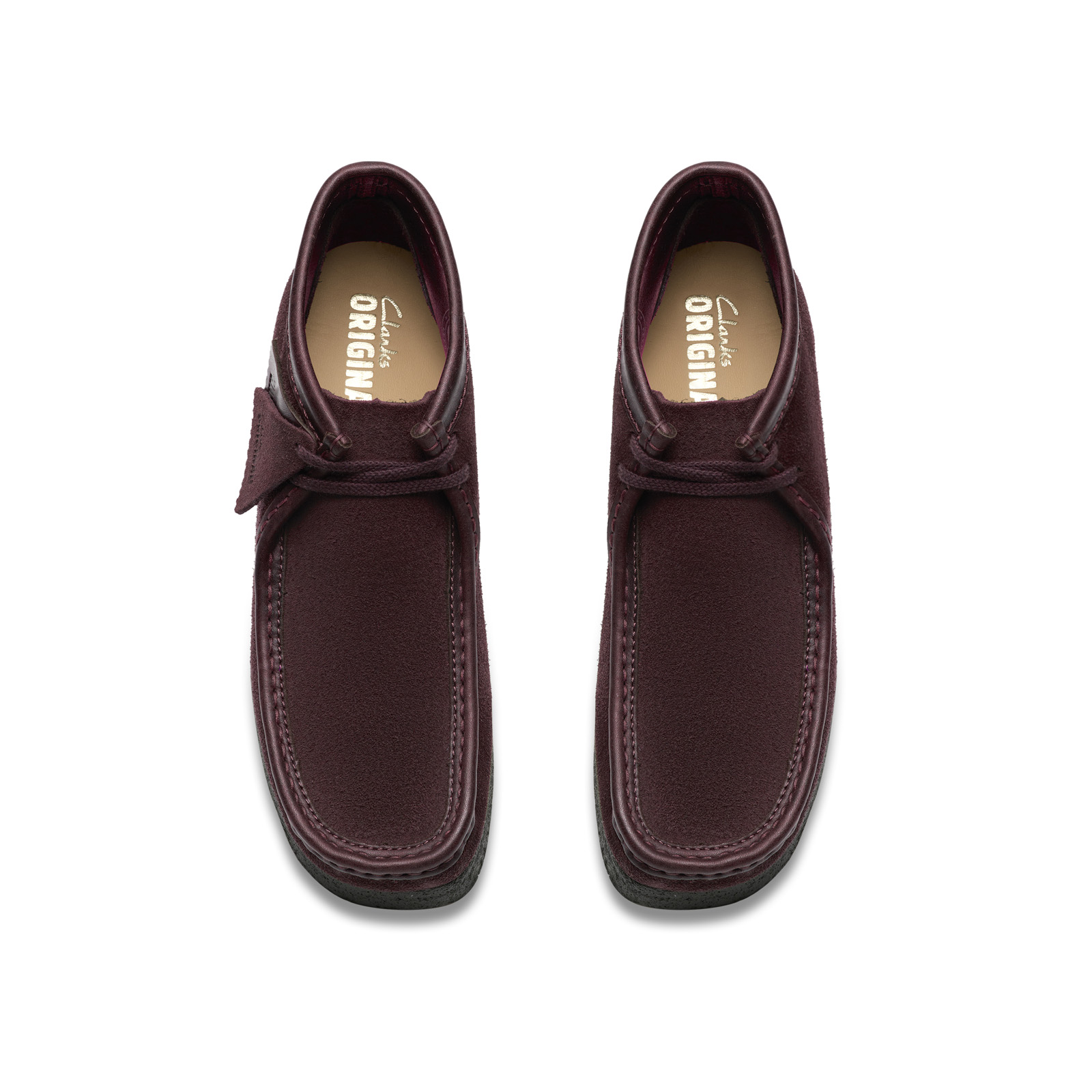 Clarks Wallabee Boot 26182751 Mens Red Suede Lace Up Chukkas Boots