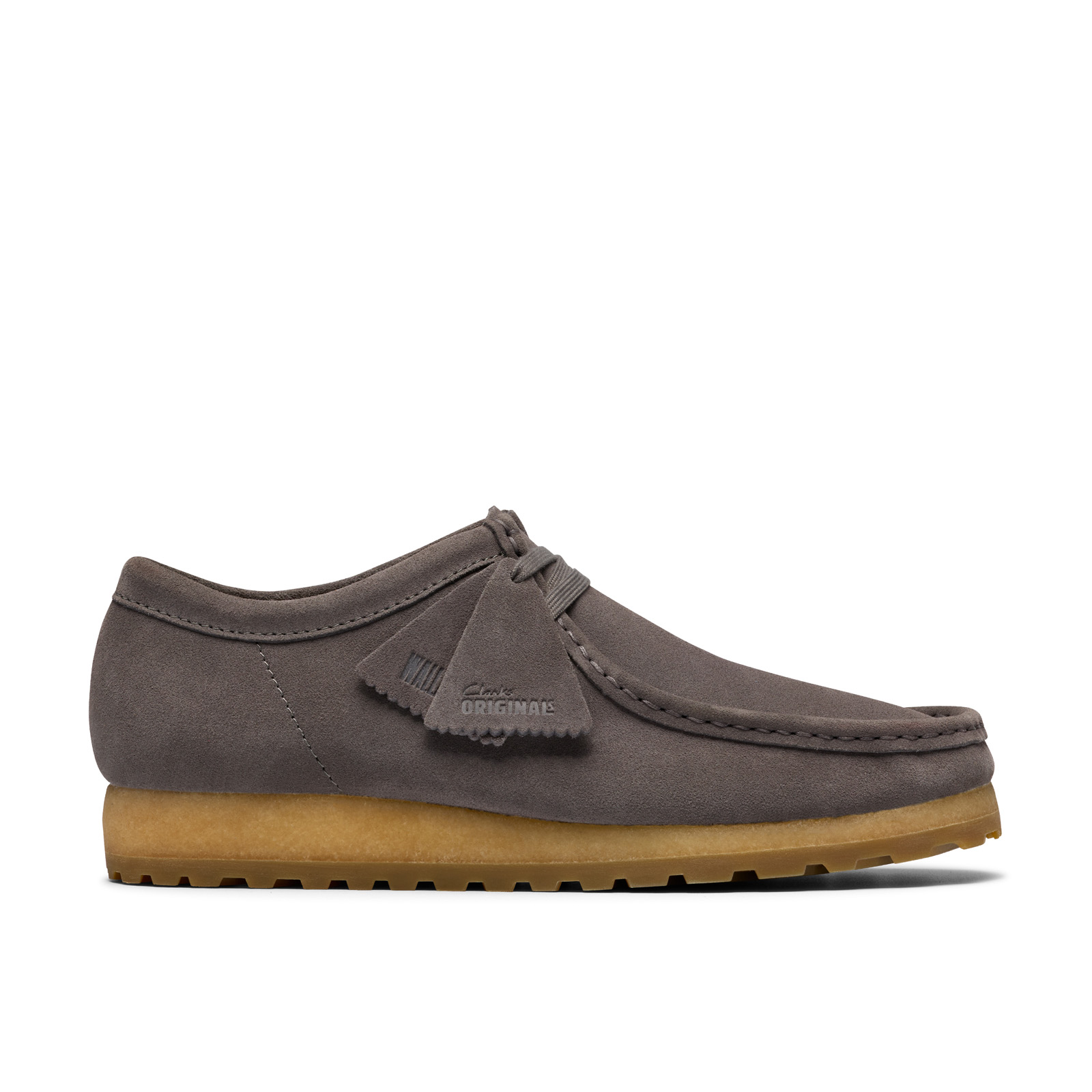 Clarks Wallabee RB 26183095 Mens Gray Oxfords & Lace Ups Casual