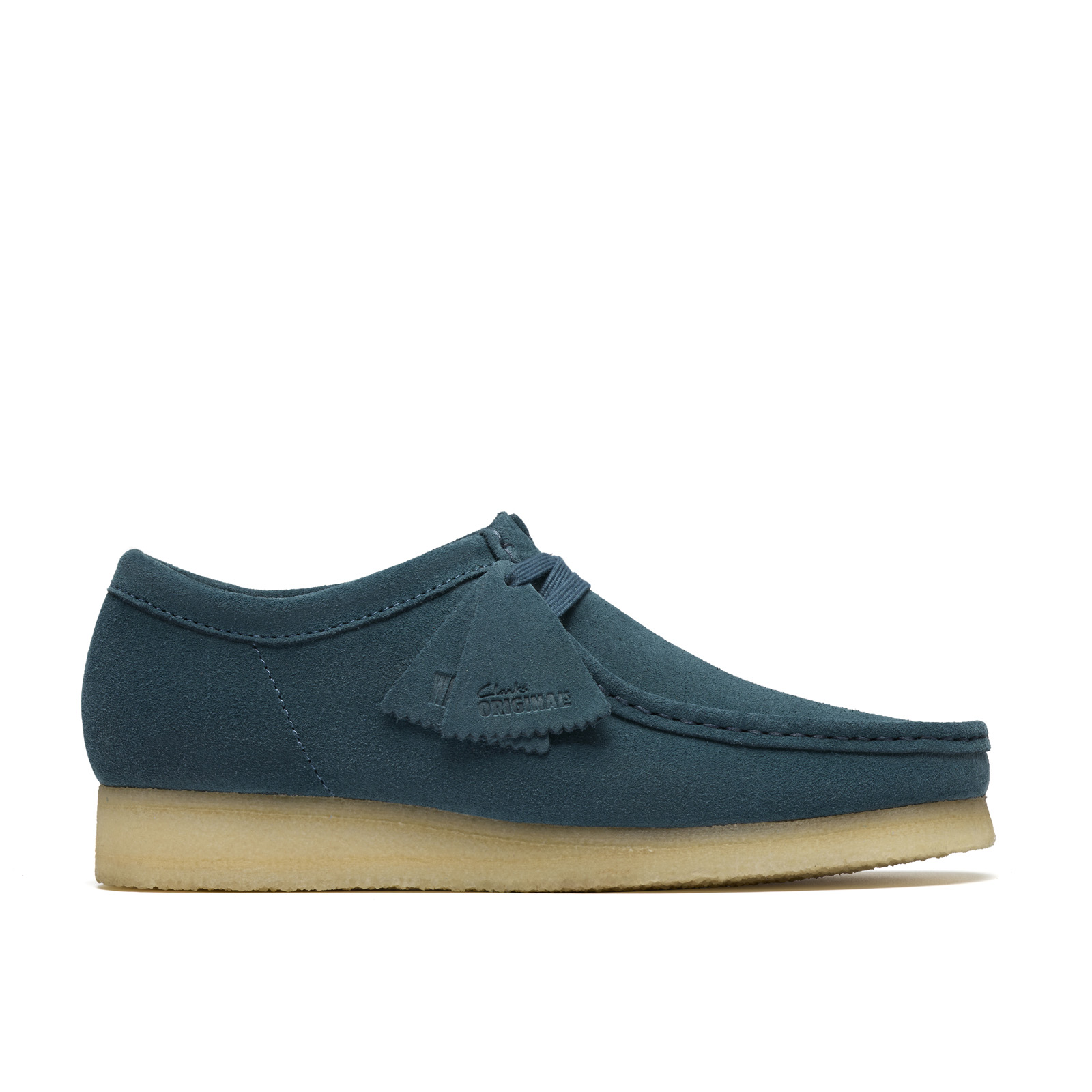 Clarks Wallabee Mid 26183758 Mens Blue Oxfords & Lace Ups Casual