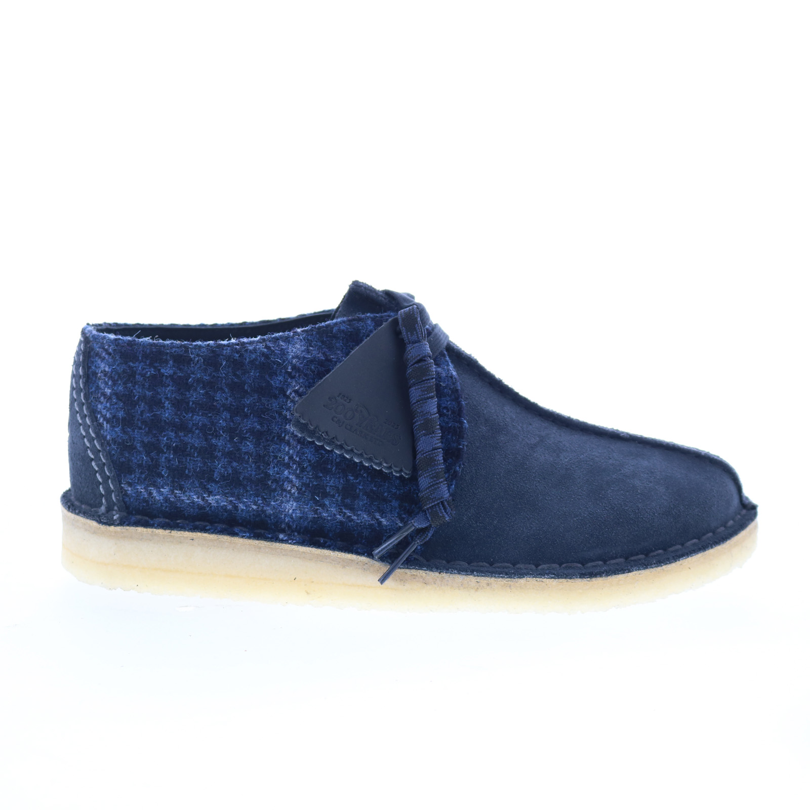 Clarks Desert Trek 26183779 Mens Blue Suede Oxfords & Lace Ups