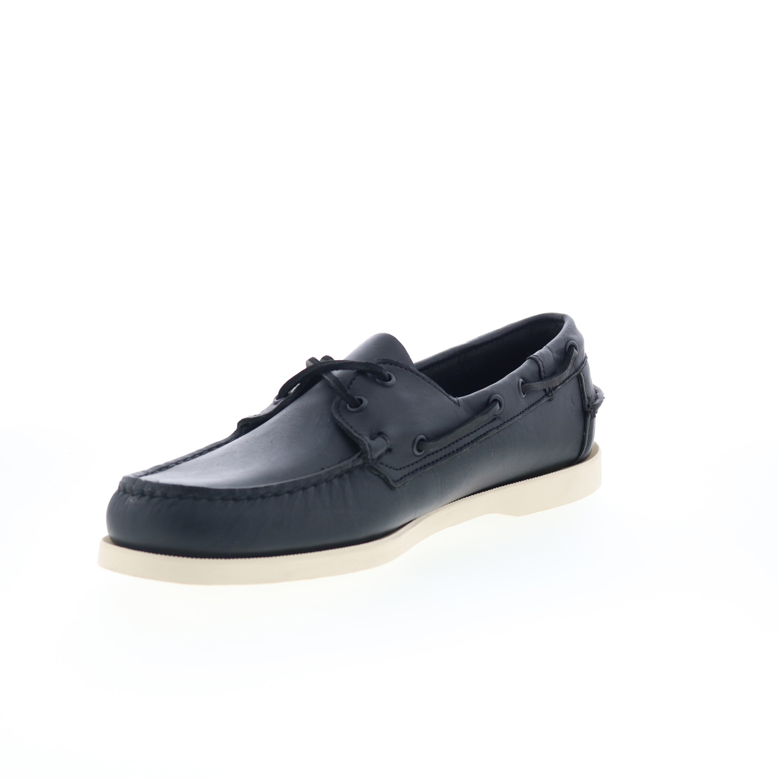 Sebago Docksides Portland Mens Black Leather Loafers & Slip  display picture 3
