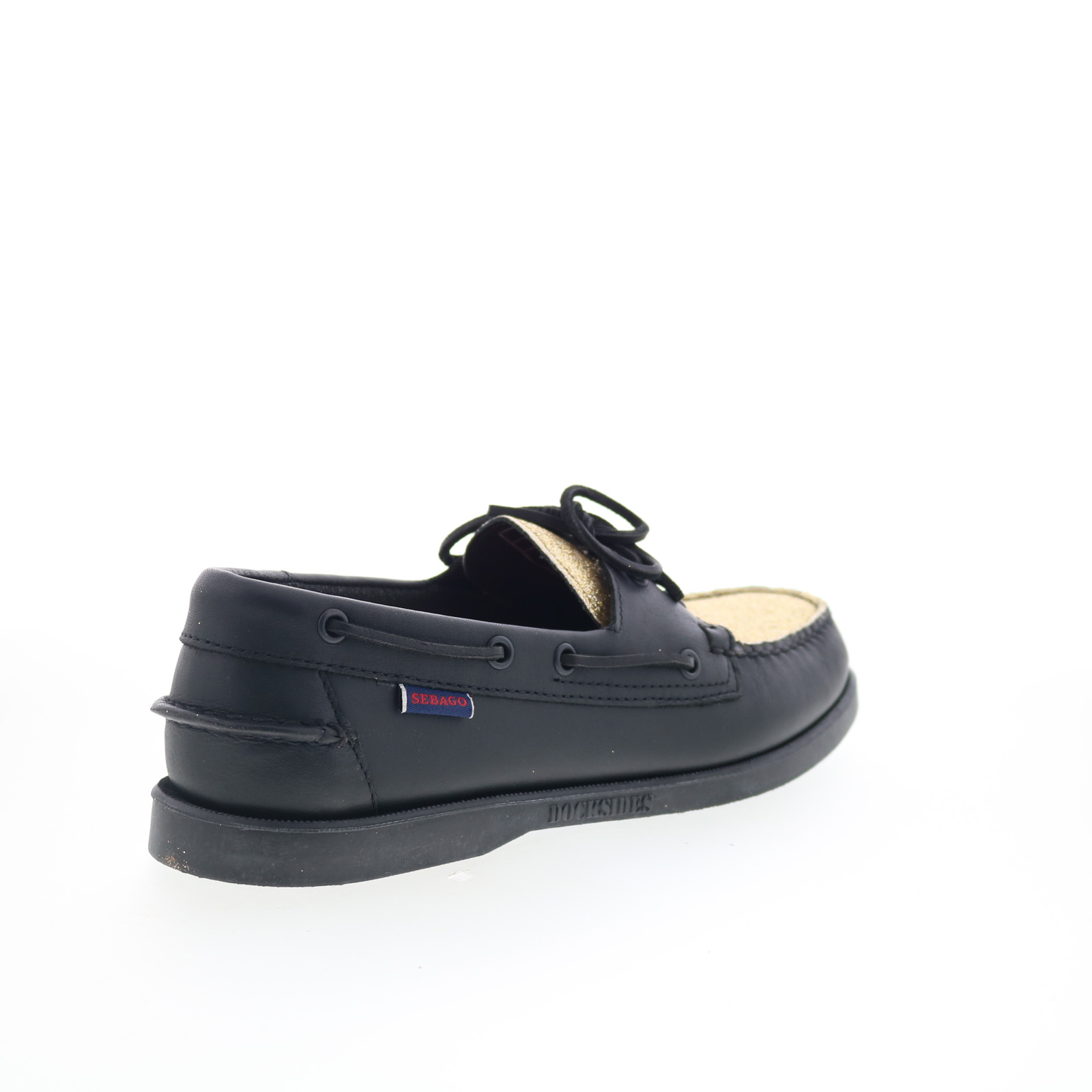 Sebago Portland Vamp Glitter Mens Black Loafers & Slip Ons 