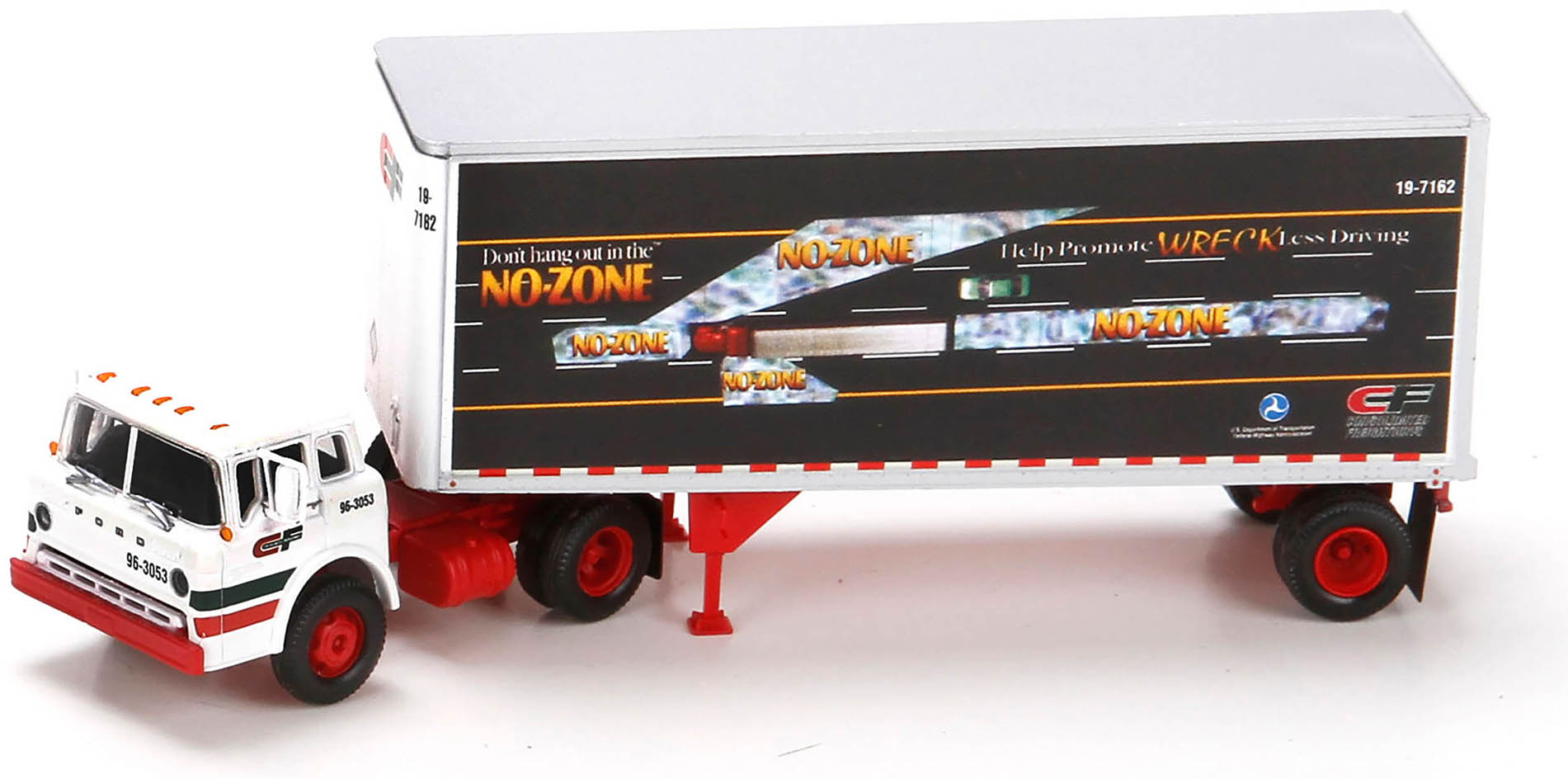 Athearn HO Scale Ford C w/ 28' Truck Trailer Consolidated Freightways