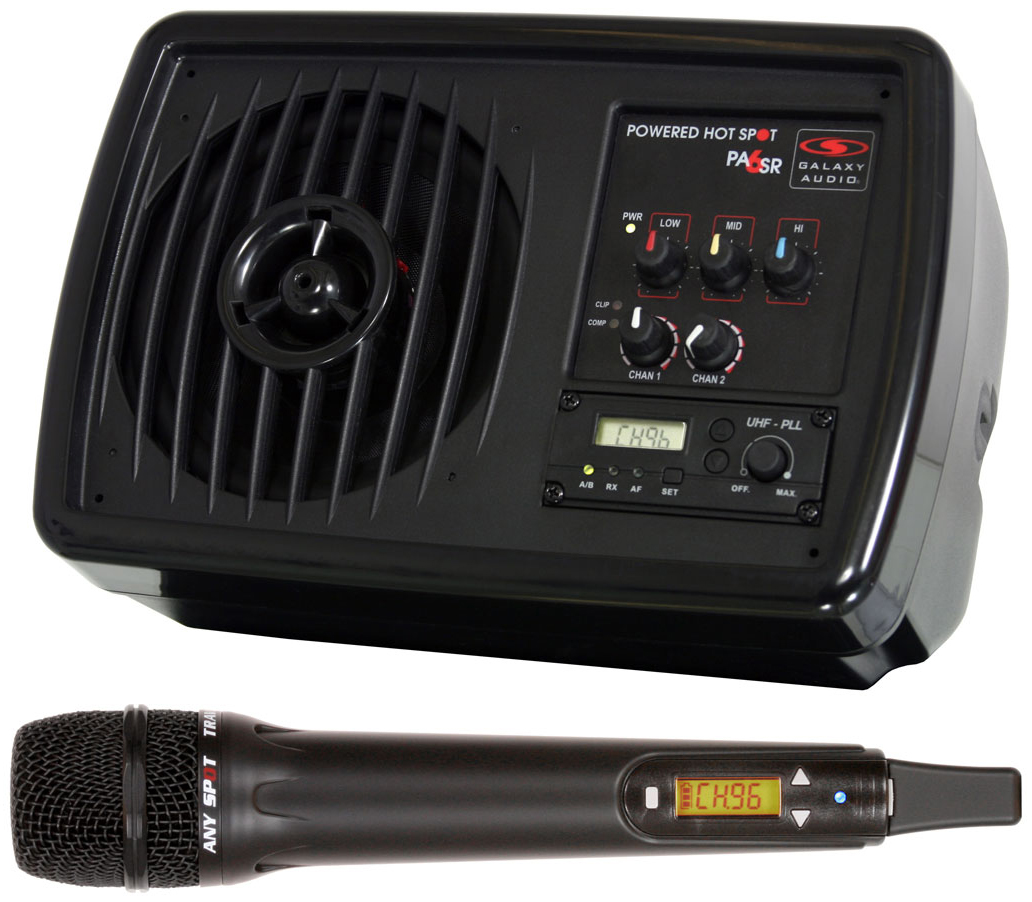 Galaxy Audio Hot Spot Speaker PA System Powerot Monitor w Wireless Microphone Galaxy Audio Hot Spot Speaker PA System Powerot Monitor w Wireless Microphone