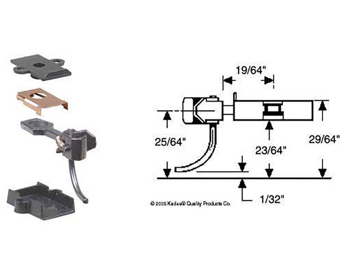 Kadee No.5 Standard Magne-Matic Coupler Medium 9//32/'/' Centerset Shank 2 pr