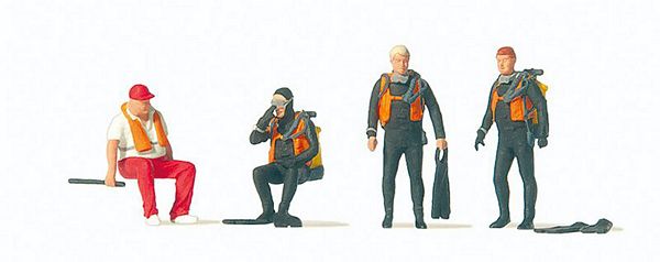 Preiser HO Scale Model Figure//People Set People Working Street Repair Crew 4-Pk
