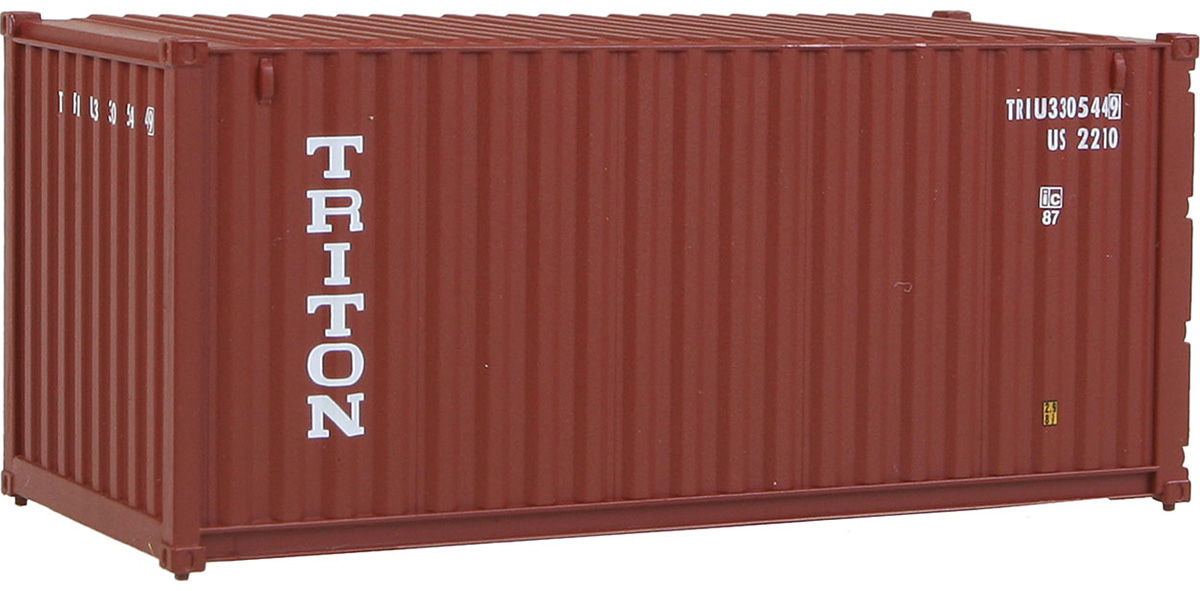 Red Walthers HO Scale 20/' Corrugated Shipping Intermodal Container MSC