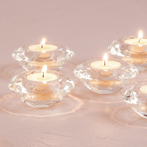 Crystal Tealight Holders Wedding Decor Wedding Decoration Set of 6