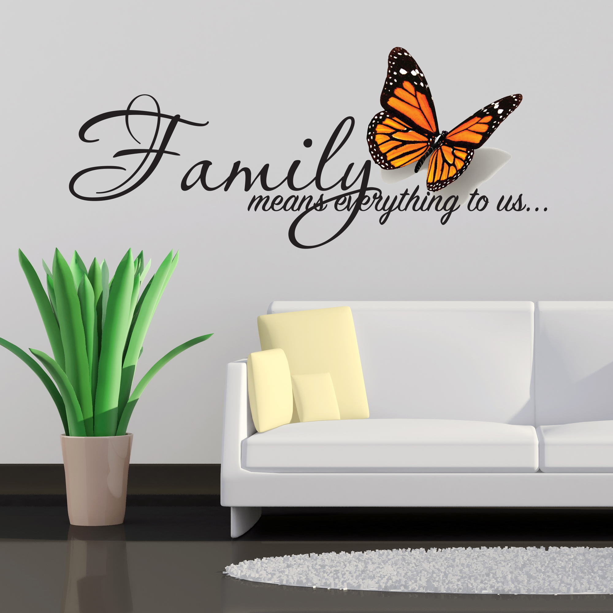 FULL COLOUR 3D FAMILY WALL QUOTES ART STICKERS BOYS GIRLS DECAL MURAL PRINT