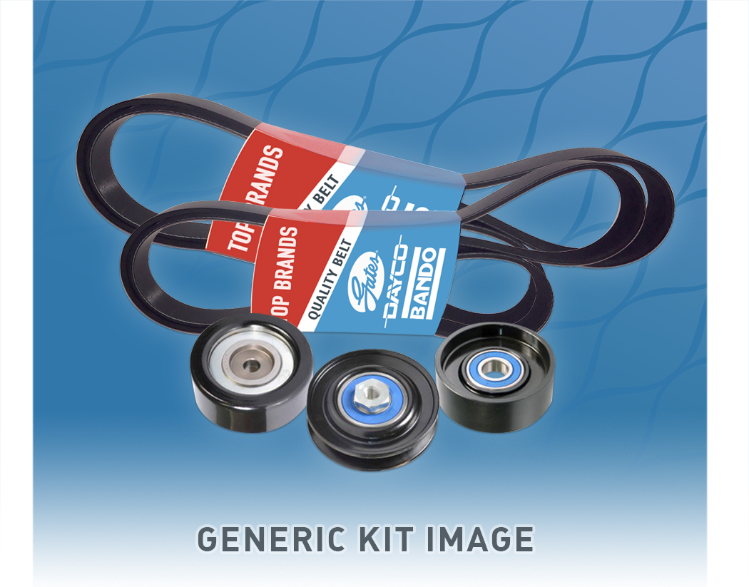 Belt & Pulley Kit for Mitsubishi Triton 08/2011on MN 2.5L Turbo Diesel