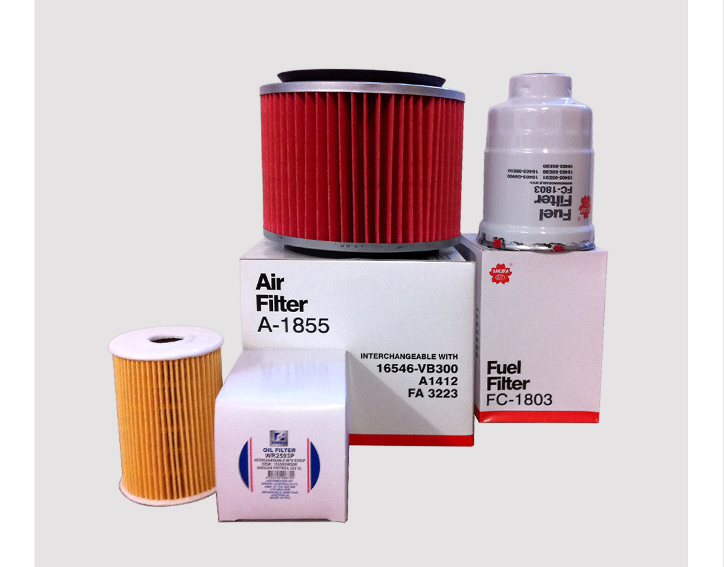 4WD Filter Kit for Nissan Patrol GU 3.0L ZD30 Turbo Diesel (req.sensor