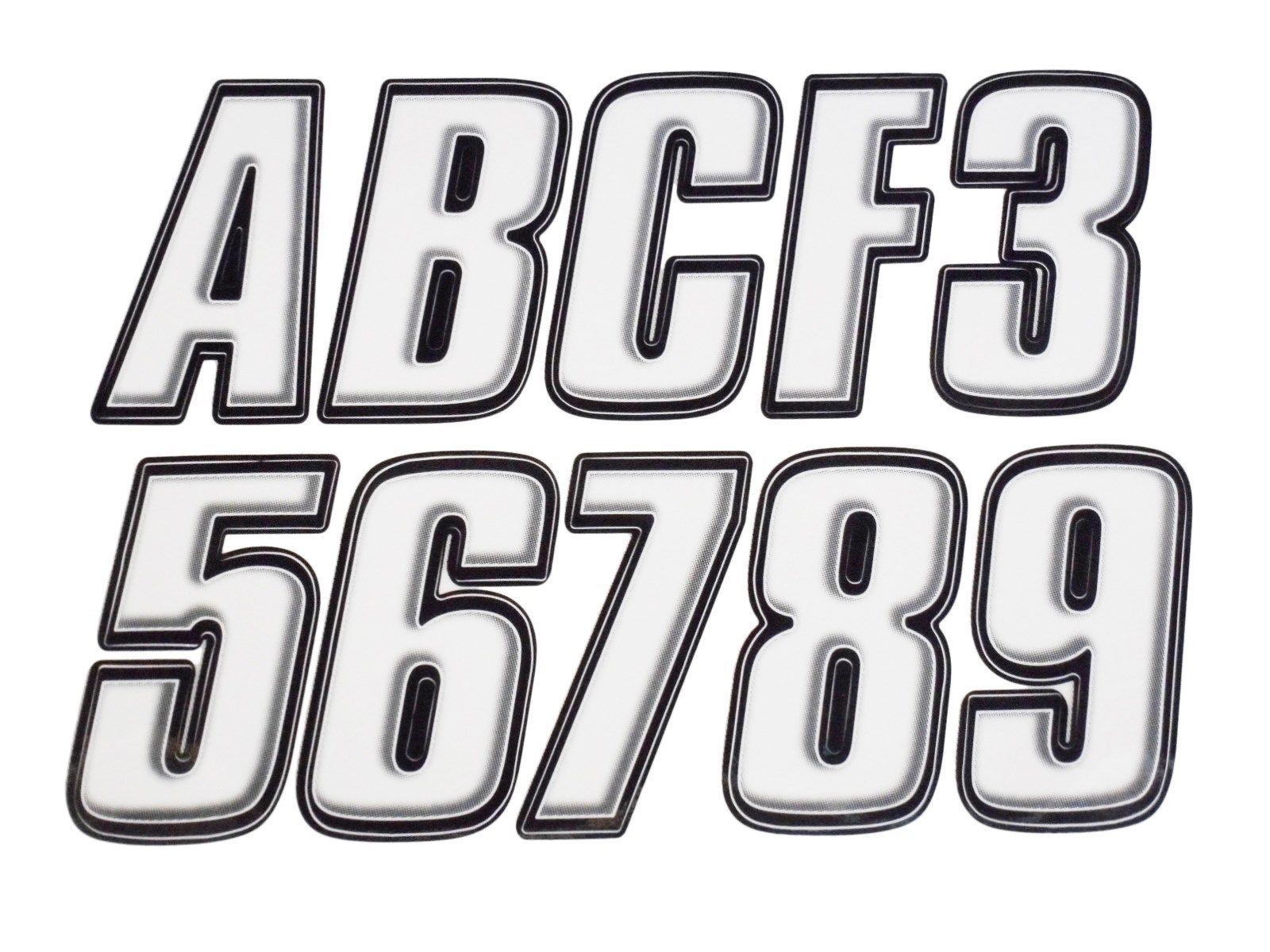 Letter Registration Sticker Decals-Factory Matched Number Kit