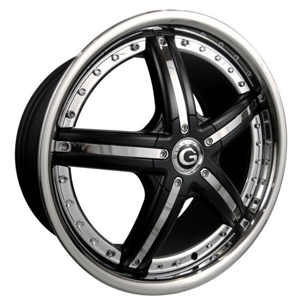 5 et45mm matte black stainless lip four wheels & tyres