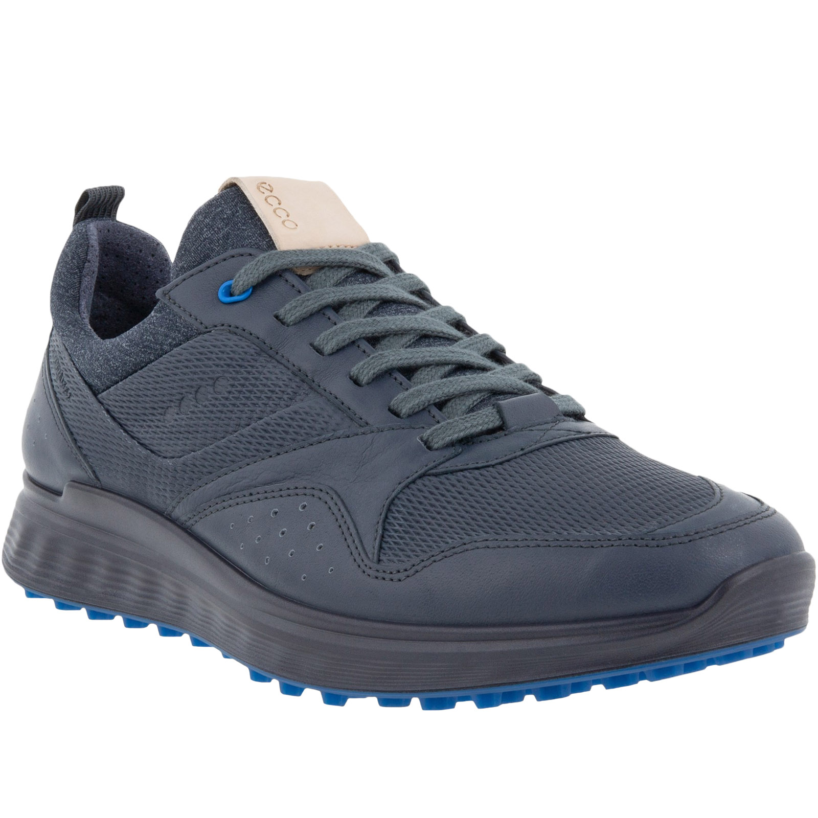 ECCO Mens S-Casual Leather Water Repellent Golf Trainers Sneakers Shoes - Picture 3 of 6