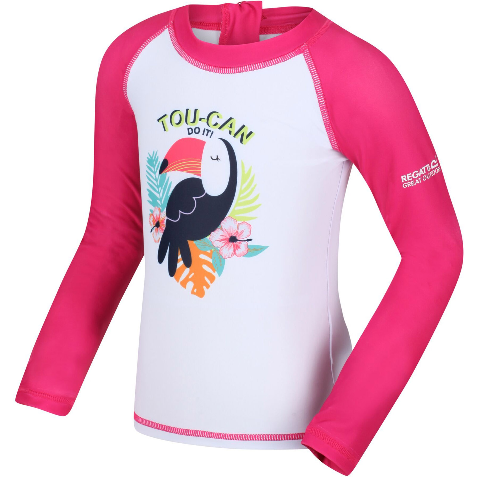 Regatta Kids Childrens Valo Long Sleeved Graphic Print T-Shirt Shorts Rash Suit - Picture 7 of 10