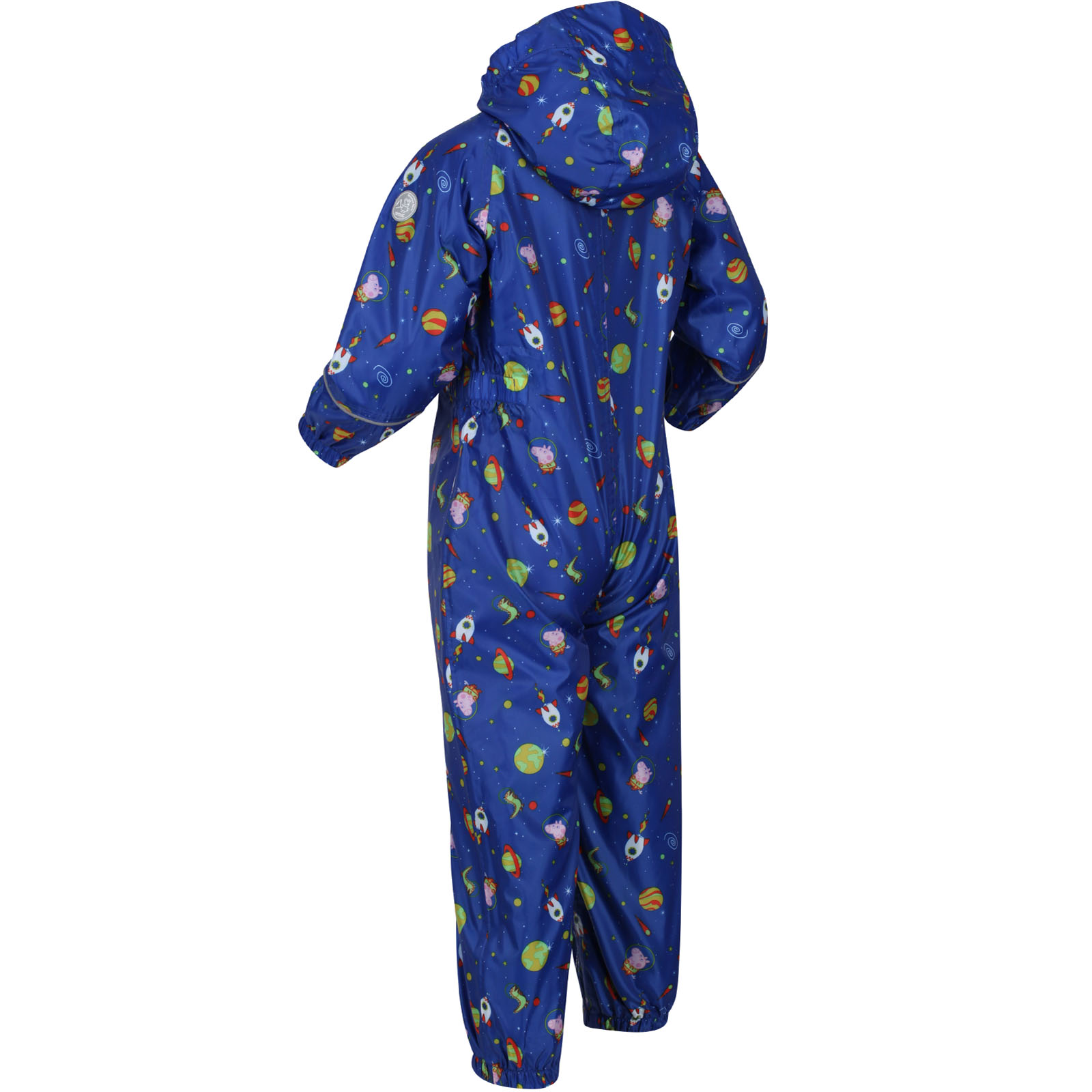 Regatta Unisex Kids Peppa Pig Pobble Print Waterproof Hooded Zip Up Puddle Suit - Picture 18 of 20