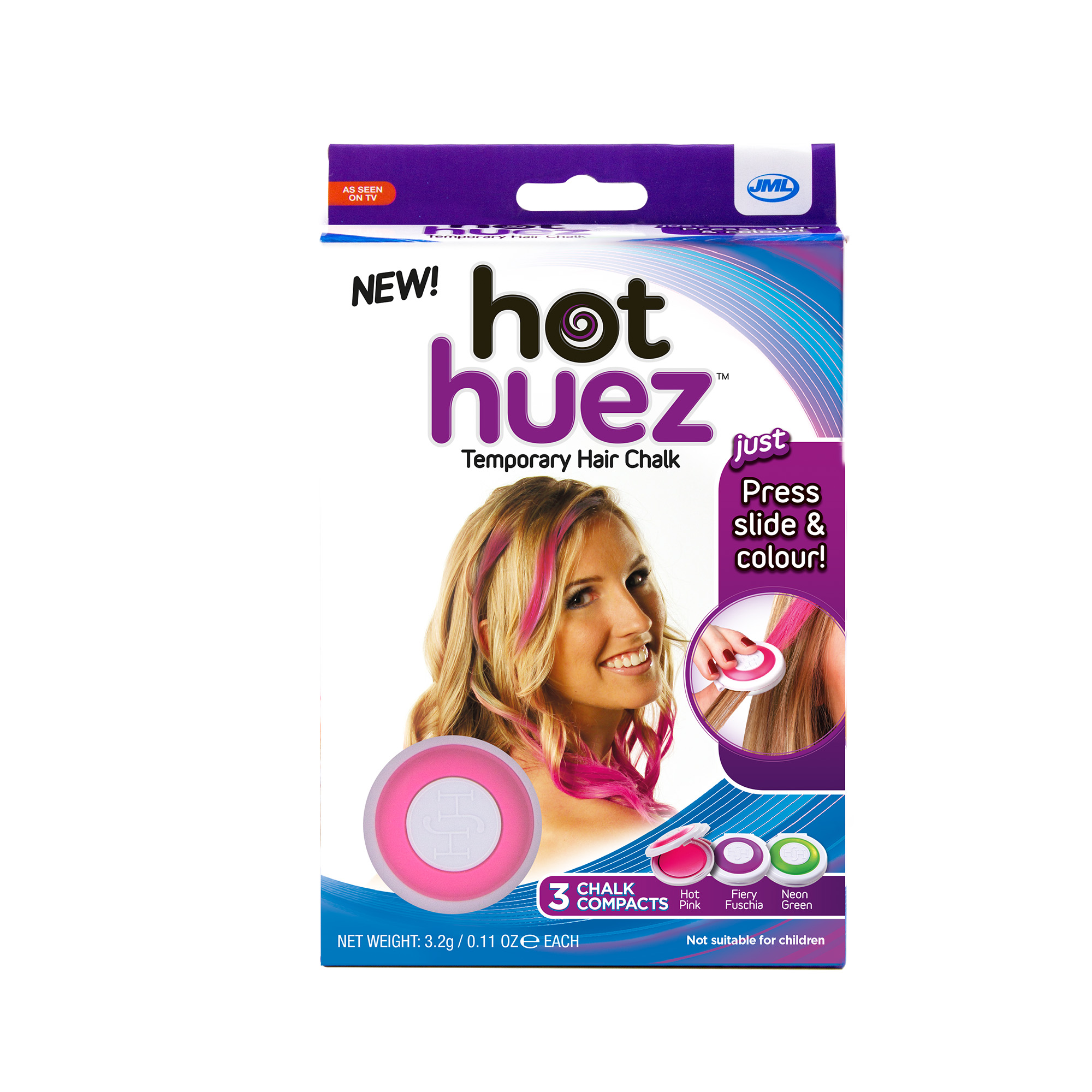 Hot Huez Temporary Washable Vibrant Hair Chalks Last All Day 3