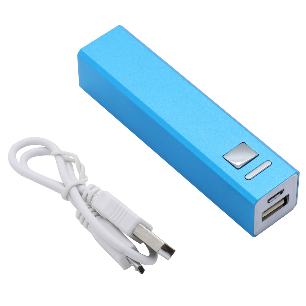 2X 2600mAh Square tube Cell Phone Power Bank Backup Battery +Cable for charging eBay