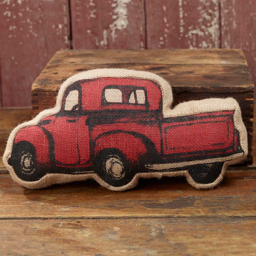Burlap Red Truck Pillow from the Country House Collection 848269025804 eBay