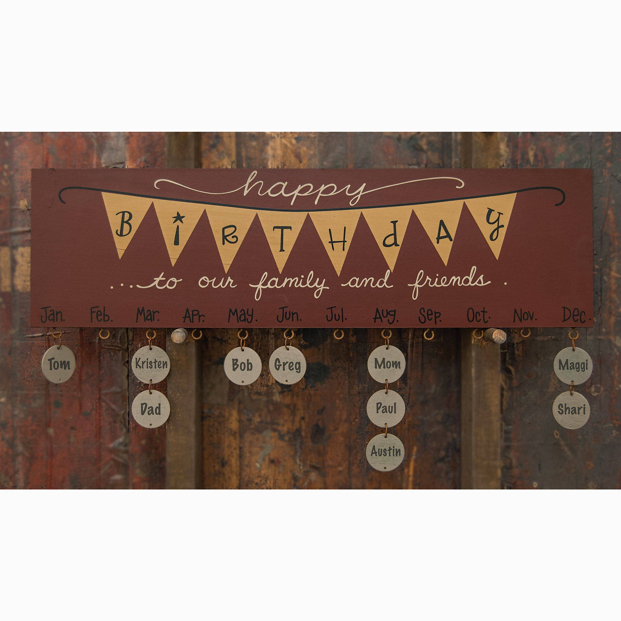 Happy Birthday Calendar by The Hearthside Collection