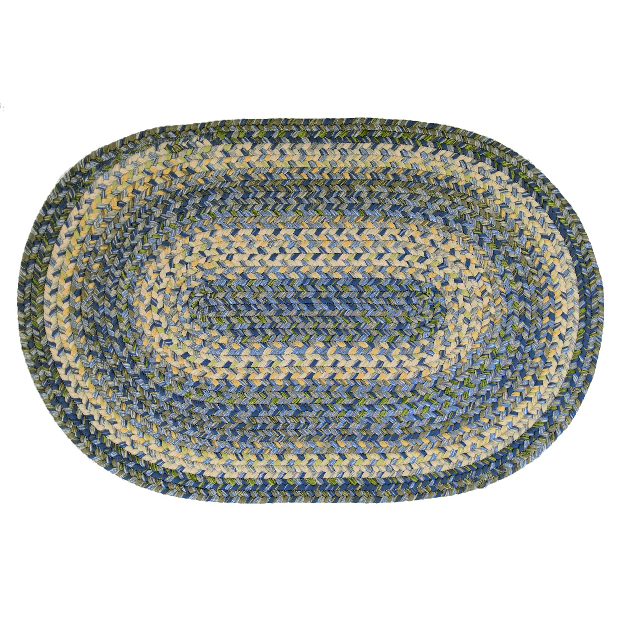 Aegean Sea Ultra Durable Washable Braided Area Rug Oval Rectangle 20x30