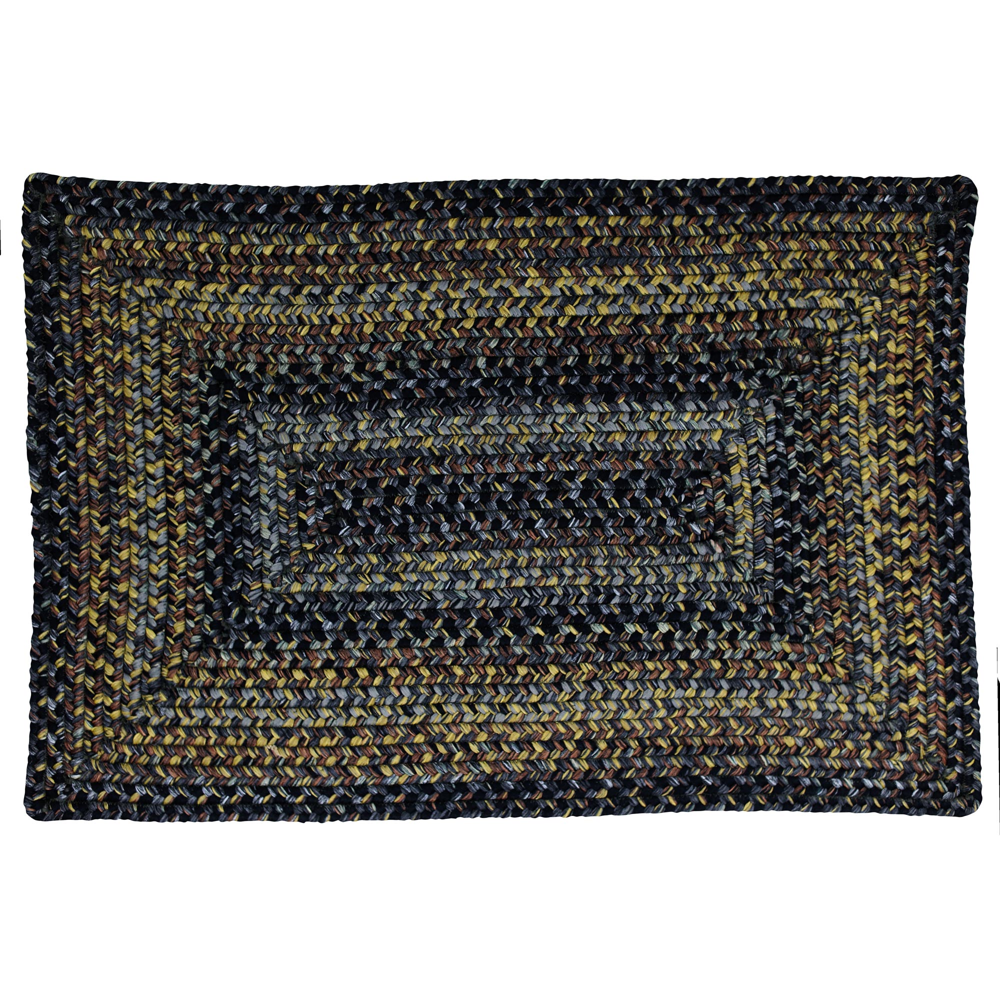 Indoor Outdoor Black Forest Braided Rug Oval Rectangle 20"x30" to 8'x10'