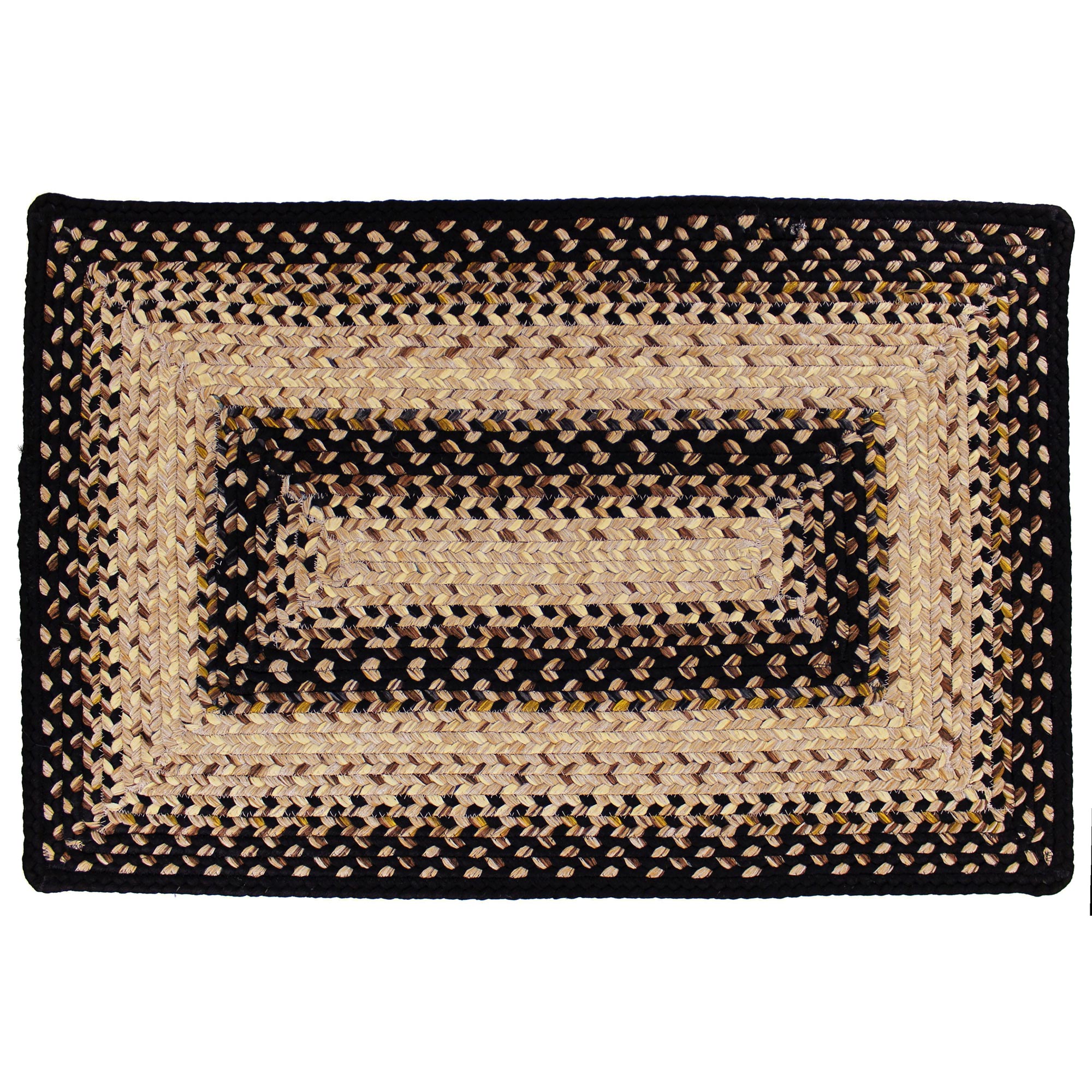 Indoor Outdoor Braided Area Rug Oval or Rectangle Black Mist eBay