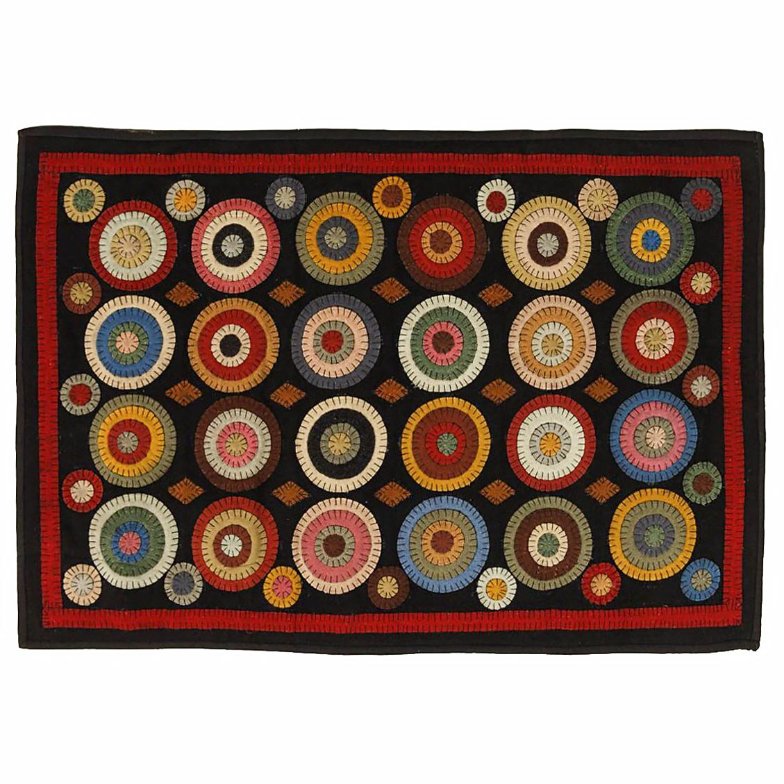 Homespice Primitive Area Rugs Rectangle 2x38x10 Coin Penny Rugs eBay