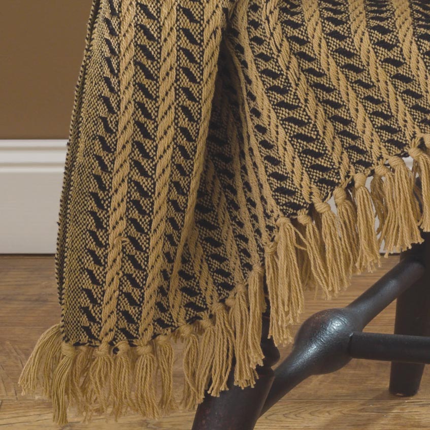 Black and Tan Cable Throw Blanket by Park Designs