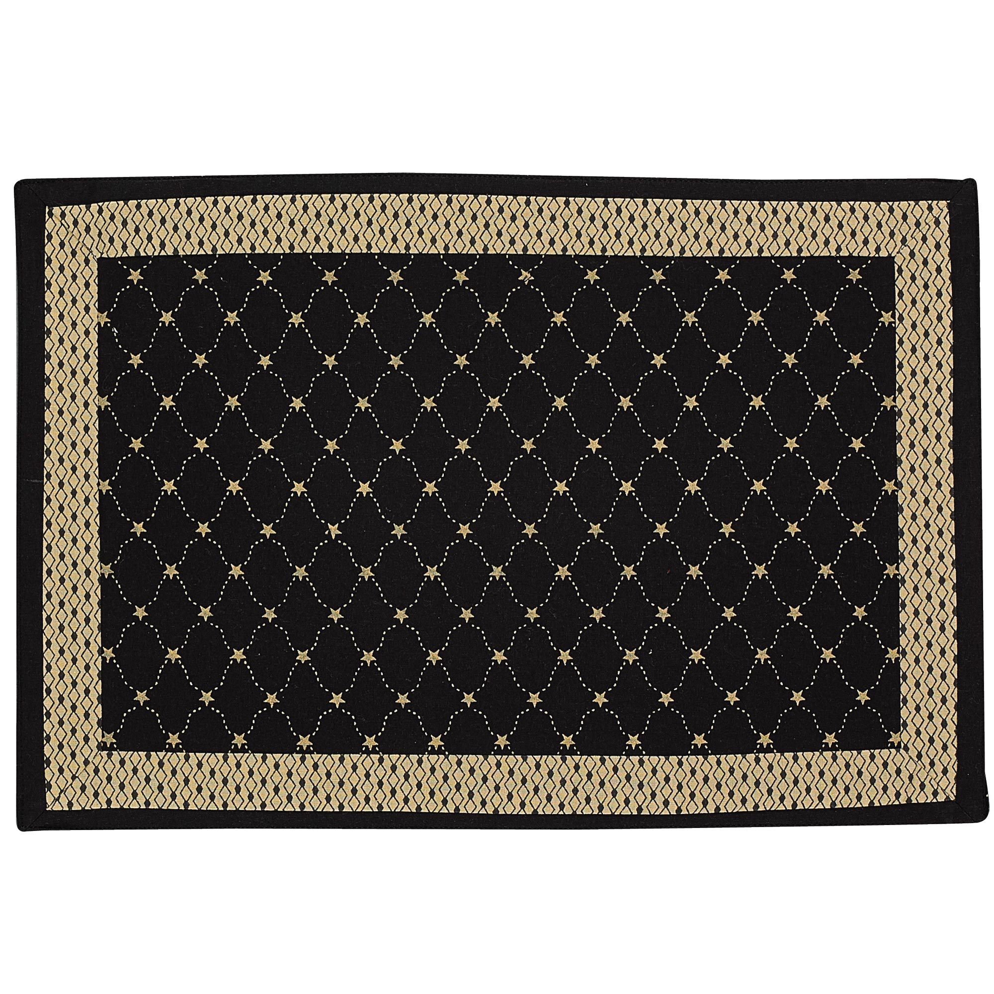 Carrington Black and Tan Star Placemats by Park Designs, Set of 4 eBay