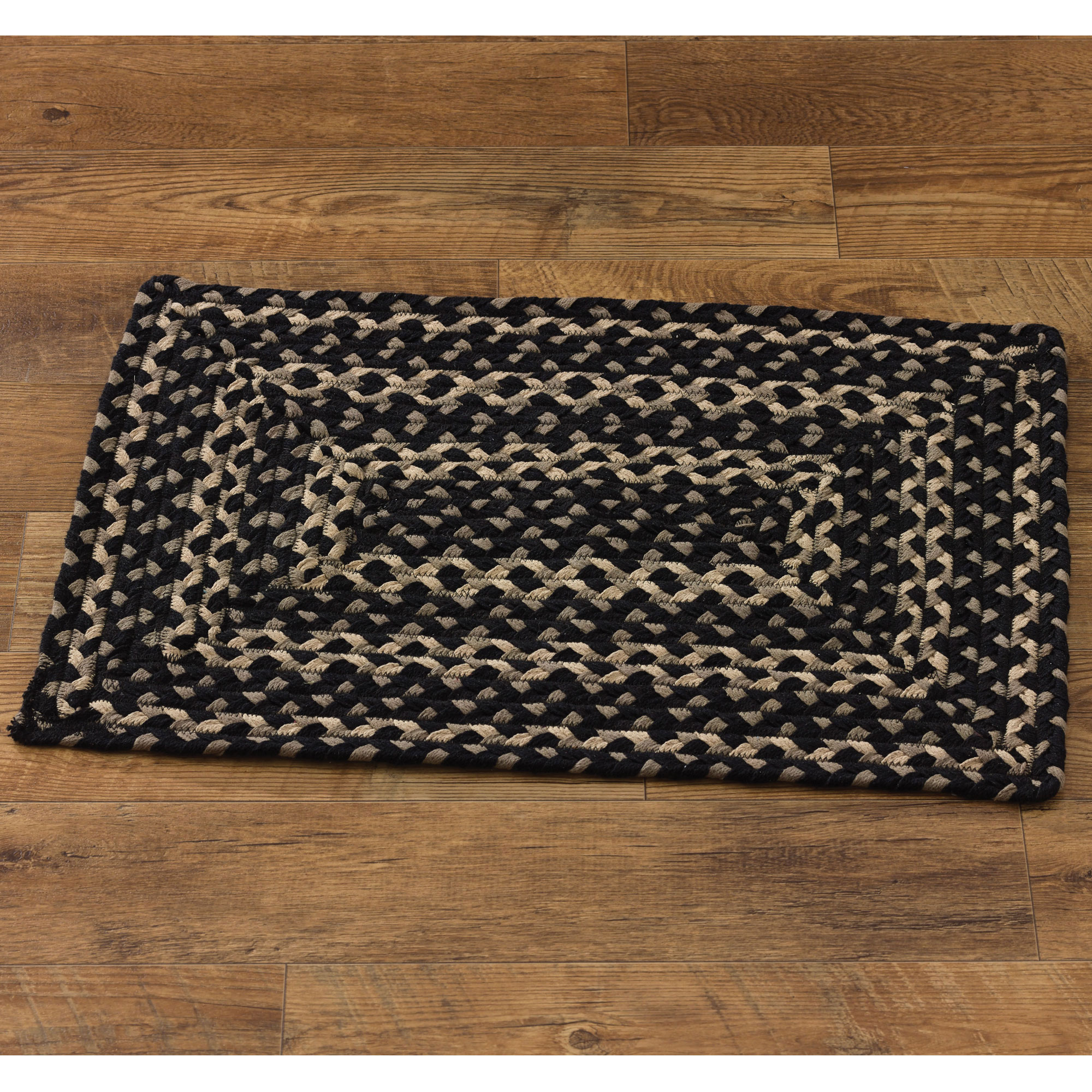 Black Gray Cotton Area Braided Rug Kendrick by Park Designs Various