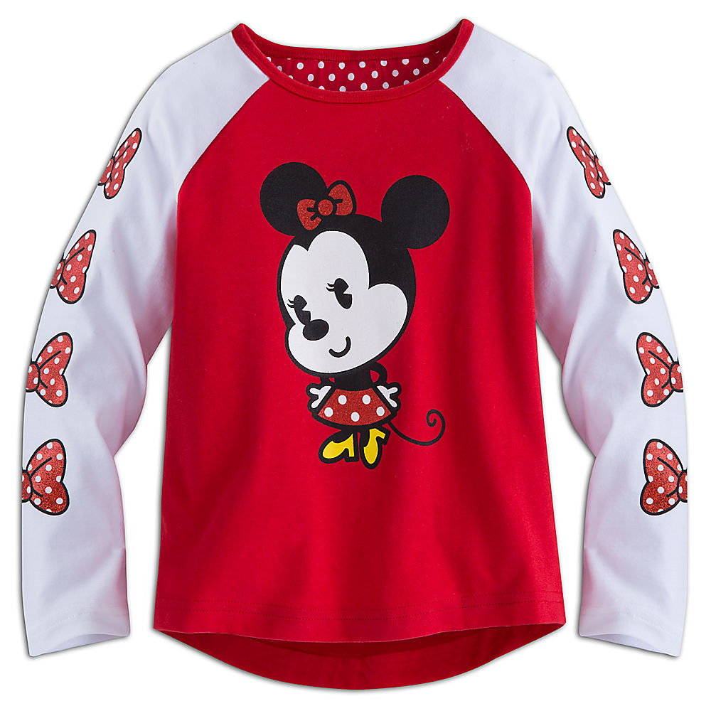 Licenced Disney Girls Navy Pure Cotton Minnie Mouse Long Sleeve T-shirt