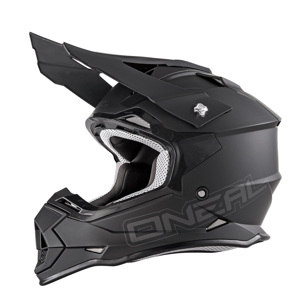 ONEAL Flat Black RL 2 Series Motocross Helmet