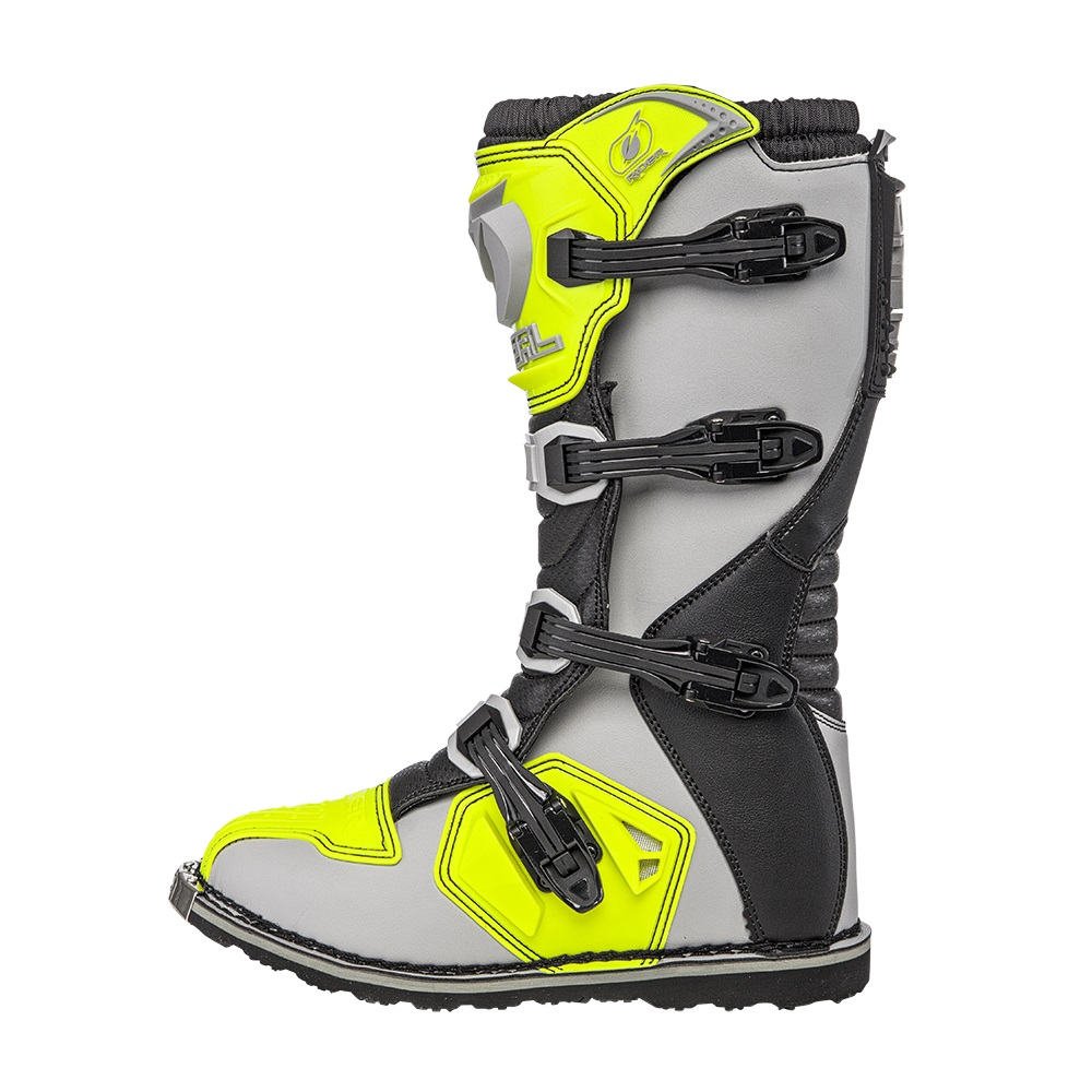 ONEAL Rider Boots Grey & Neon Yellow