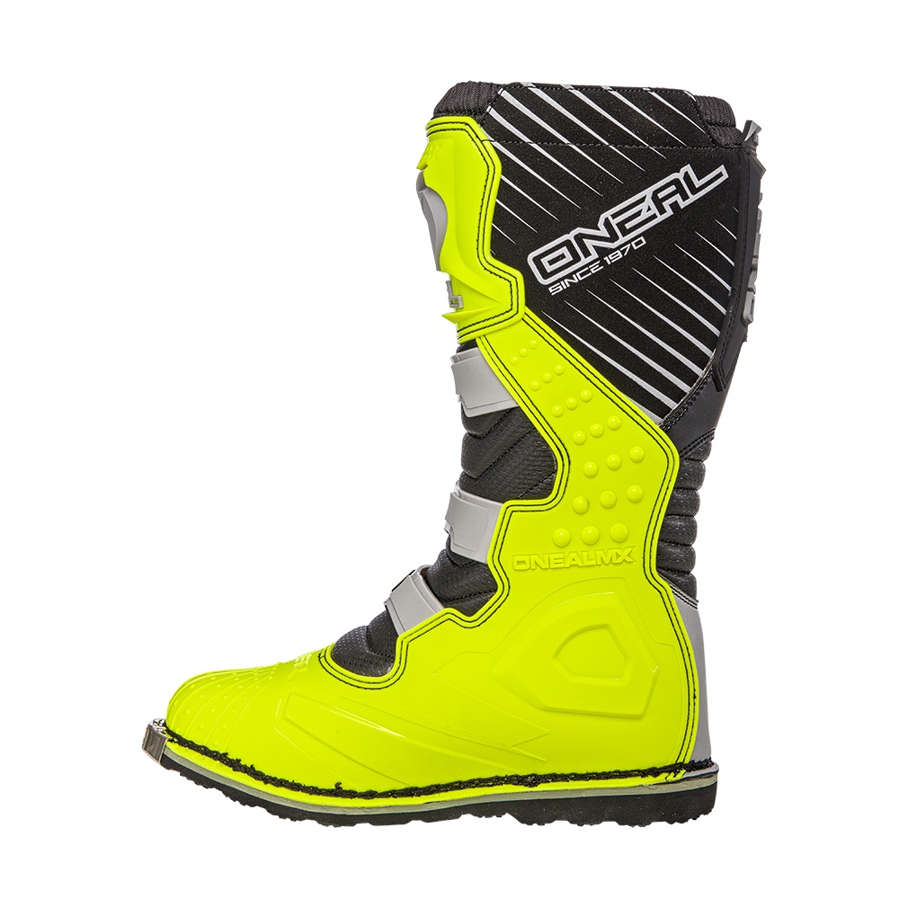 ONEAL Rider Boots Grey & Neon Yellow