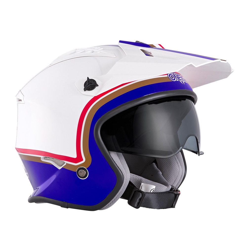 ONEAL Volt Trials Helmet Rothmans - With Drop Down Sun Visor